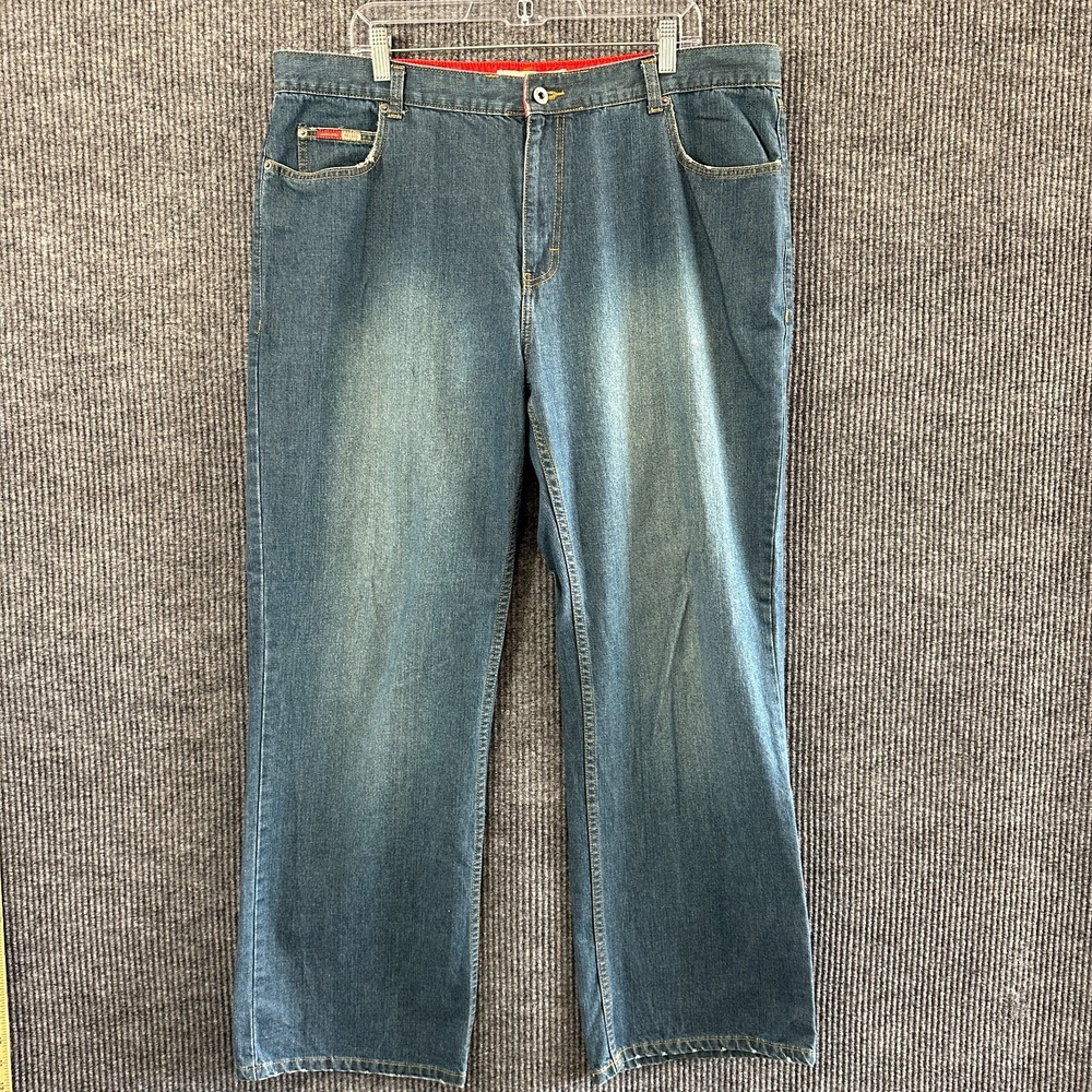 Pierre Cardin PCD Mens Straight Jeans Size 40R Blue Denim 100% Cotton High Rise